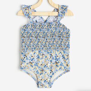 H&M Blue Floral Kids Swim One Piece